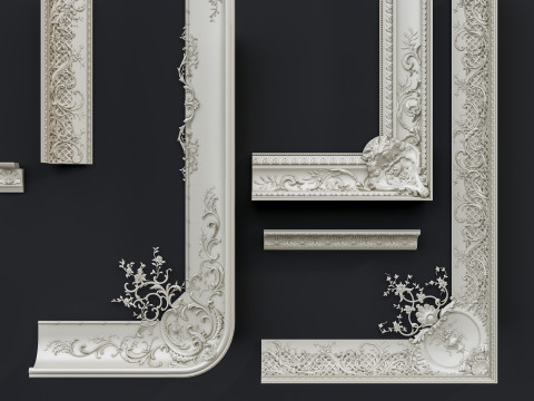 Classic carvings moldings 14 Modèle 3D
