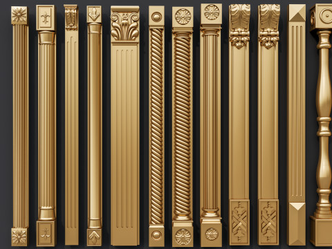 Classic carvings moldings 15 Modello 3D
