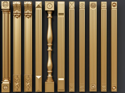 Molduras de esculturas cl&aacute;ssicas 15 Modelo 3D