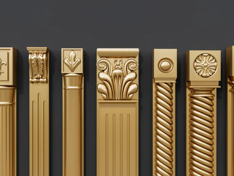 Molduras de esculturas cl&aacute;ssicas 15 Modelo 3D