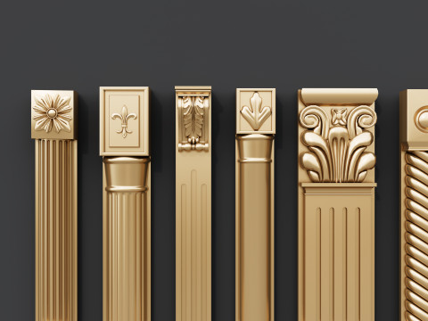 Classic carvings moldings 15 Modello 3D