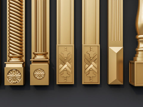 Classic carvings moldings 15 Modello 3D