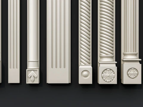 Molduras de esculturas cl&aacute;ssicas 15 Modelo 3D