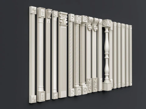 Molduras de esculturas cl&aacute;ssicas 15 Modelo 3D