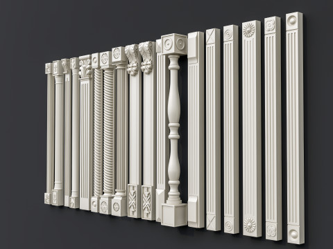 Classic carvings moldings 15 Modello 3D