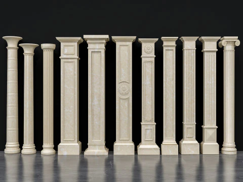 Klassieke kolommen 16 3D Model