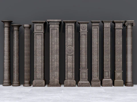 Klassieke kolommen 16 3D Model