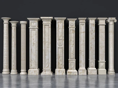 Klassieke kolommen 16 3D Model