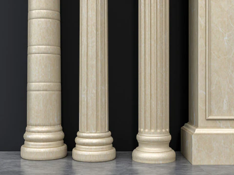 Klassieke kolommen 16 3D Model