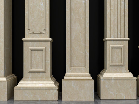 Classic colums 16 Model 3D