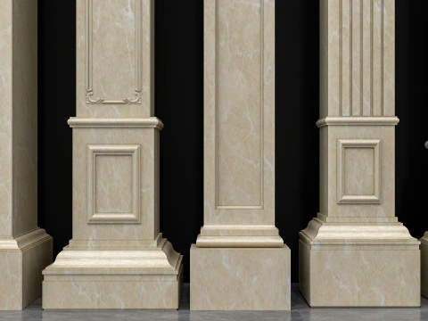 Klassieke kolommen 16 3D Model