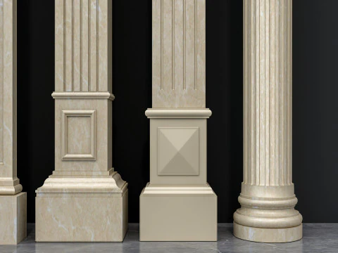 Klassieke kolommen 16 3D Model