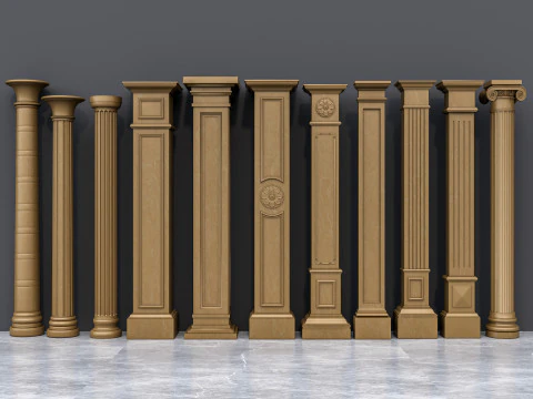 Klassieke kolommen 16 3D Model