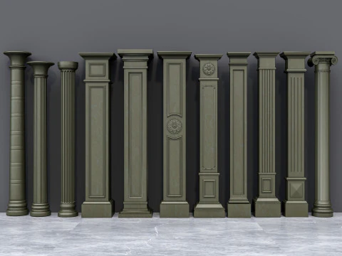 Klassieke kolommen 16 3D Model