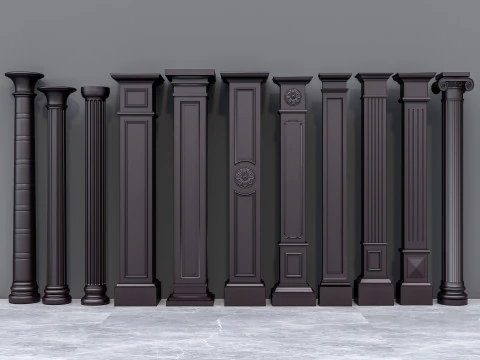 Klassieke kolommen 16 3D Model
