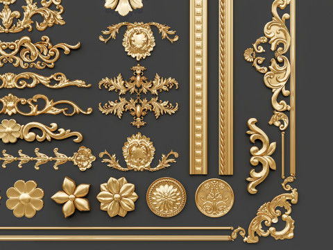 Classic carvings moldings 29 Modello 3D