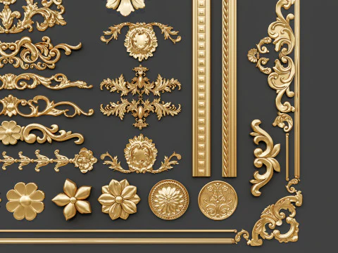 Classic carvings moldings 29 3D Model