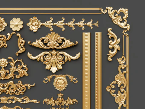 Classic carvings moldings 29 3D Model