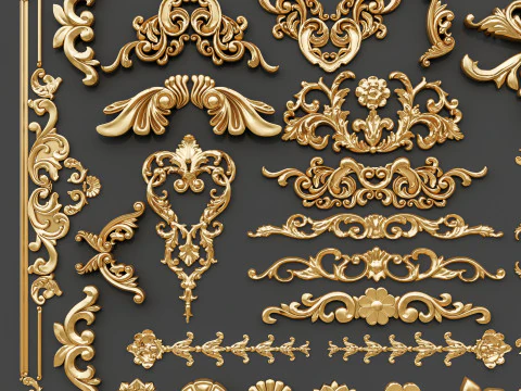 Classic carvings moldings 29 3D Model