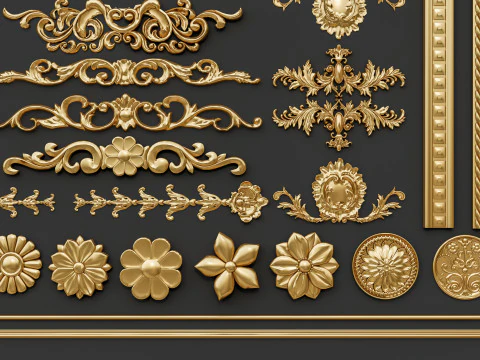 Classic carvings moldings 29 3D Model