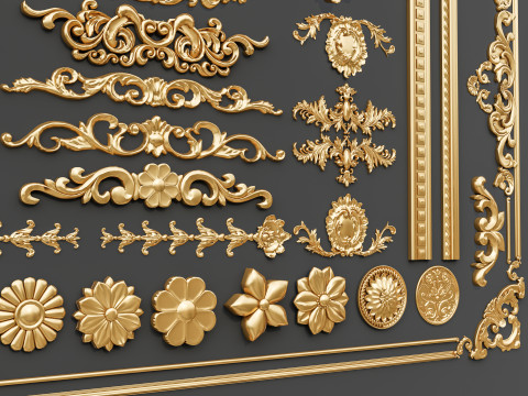 Classic carvings moldings 29 Modello 3D