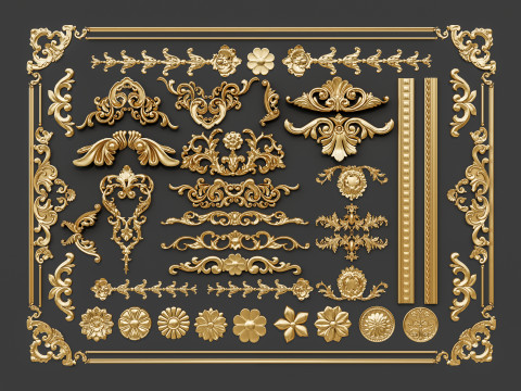 Classic carvings moldings 29 Modello 3D