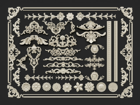 Classic carvings moldings 29 Modello 3D