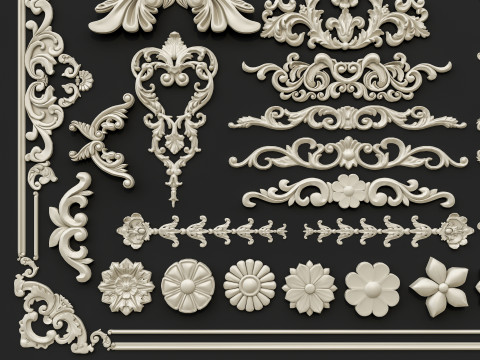 Classic carvings moldings 29 Modello 3D