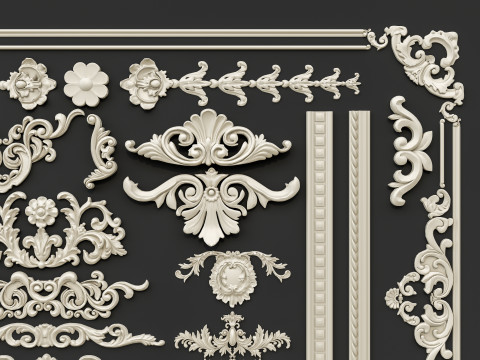 Classic carvings moldings 29 Modello 3D
