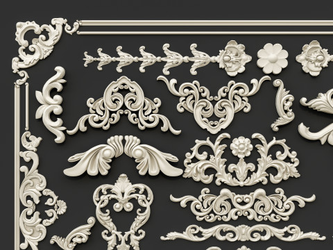 Classic carvings moldings 29 Modello 3D