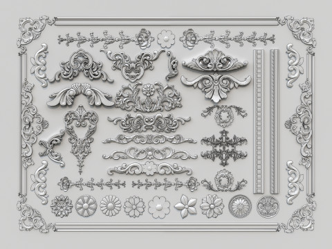 Classic carvings moldings 29 Modello 3D