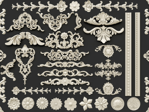 Classic carvings moldings 29 Modello 3D