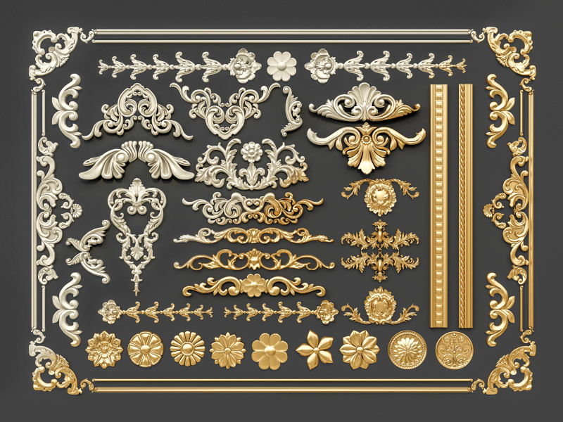 Classic carvings moldings 29 Modello 3D .c4d .max .obj .3ds .fbx .stl .blend