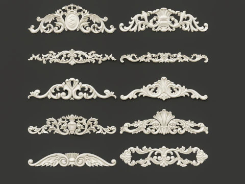 Classic carvings moldings 87 3D Model