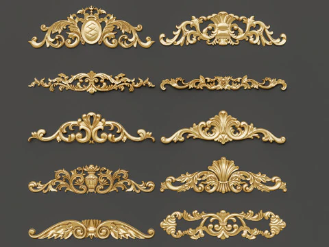 Classic carvings moldings 87 3D Model