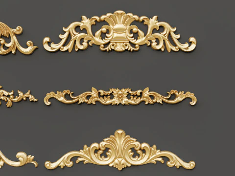 Classic carvings moldings 87 3D Model