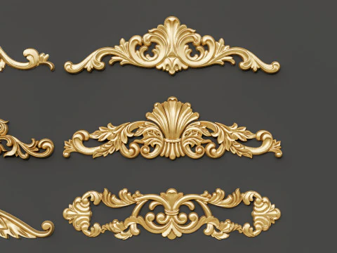 Classic carvings moldings 87 3D Model