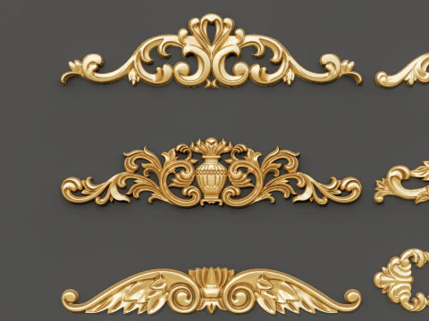 Classic carvings moldings 87 3D Model