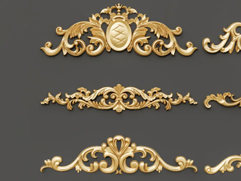 Classic carvings moldings 87 3D Model