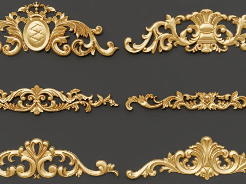 Classic carvings moldings 87 3D Model