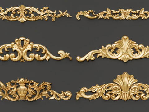 Classic carvings moldings 87 3D Model