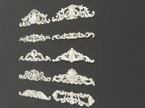 Classic carvings moldings 87 3D Model