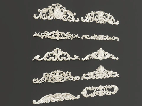 Classic carvings moldings 87 3D Model