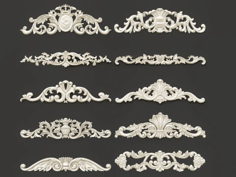 Classic carvings moldings 87 3D Model