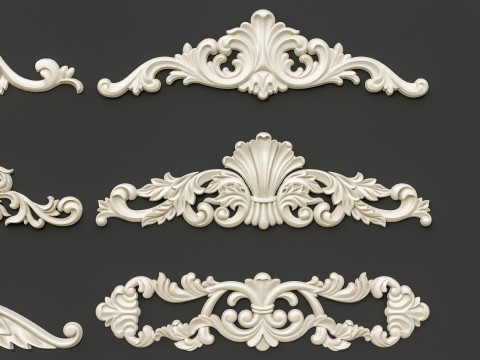 Classic carvings moldings 87 Modello 3D