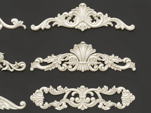 Classic carvings moldings 87 3D Model