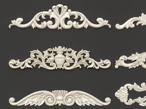 Classic carvings moldings 87 3D Model
