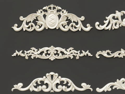 Classic carvings moldings 87 3D Model