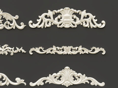 Classic carvings moldings 87 3D Model