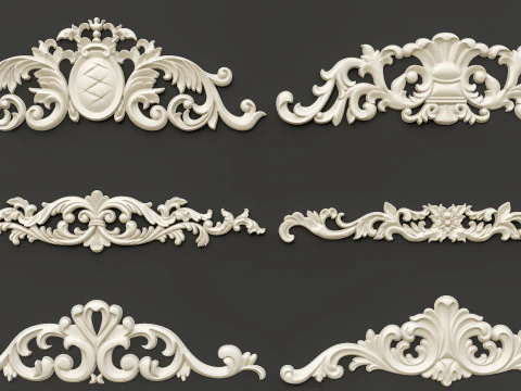 Classic carvings moldings 87 3D Model